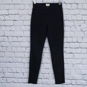 2/$50 L’Agence Zepplin Black Skinny Jeans Size 25 Mid Rise Stretch Denim NWT